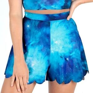 Blackmilk Galaxy Teal Shorties
